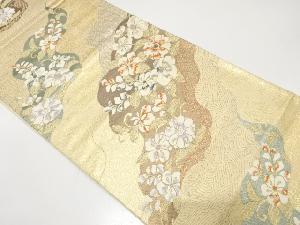 アンティーク　道長取りに辻ヶ花模様織り出し袋帯（材料）